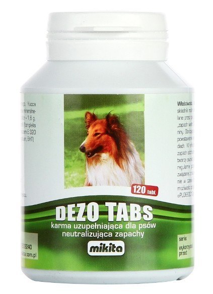 Mikita Dezotabs - Tabletki Neutralizujące Nieprzyjemne Zapachy u Psów (na cieczkę) Mikita Dezotabs - Tabletki Neutralizujące Nieprzyjemne Zapachy u Psów (na cieczkę)
