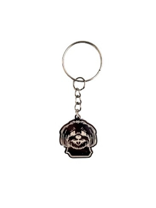 Brelok Shih Tzu ze stali nierdzewnej