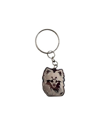 Brelok Pomeranian Szpic ze stali nierdzewnej
