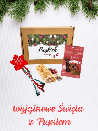 Prezent świąteczny dla psa (śnieżynka)