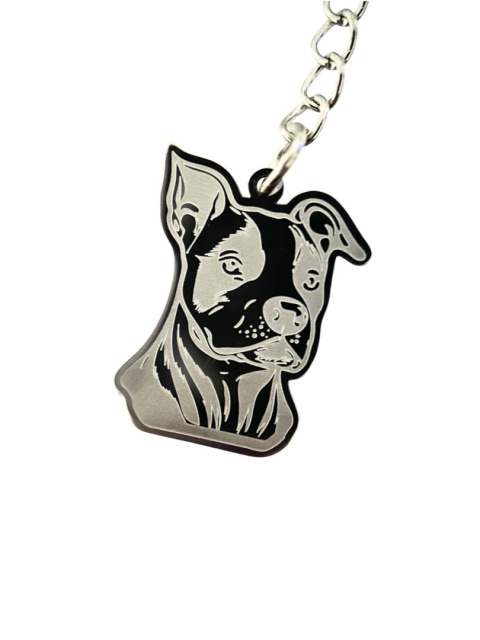 Brelok Amstaff ze stali nierdzewnej Brelok Amstaff ze stali nierdzewnej