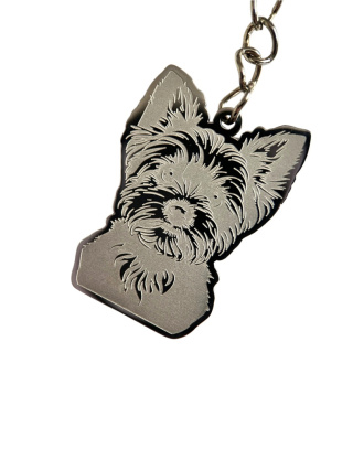 Brelok York Yorkshire Terrier ze stali nierdzewnej
