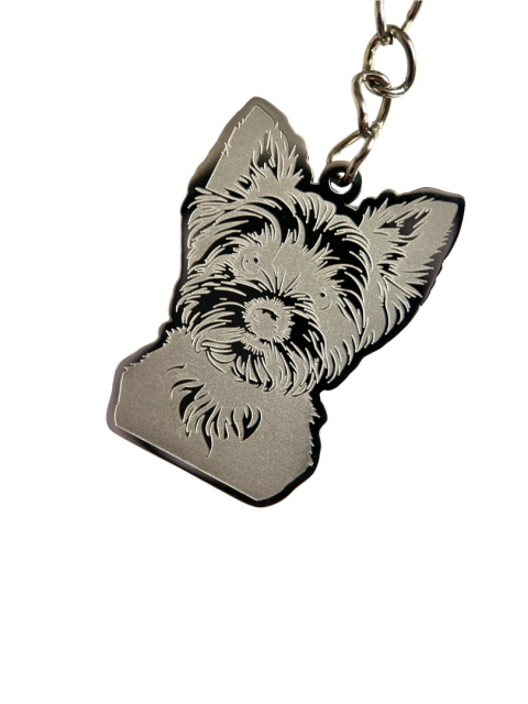 Brelok York Yorkshire Terrier ze stali nierdzewnej Brelok York Yorkshire Terrier ze stali nierdzewnej