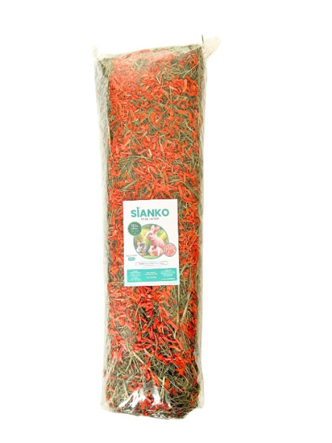 Sianko siano z marchewką dla królika, świnki morskiej, szynszyla, gryzoni 400 g Sianko siano z marchewką dla królika, świnki morskiej, szynszyla, gryzoni 400 g