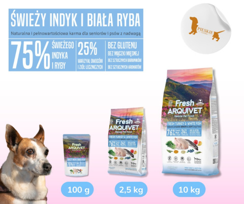 PRÓBKA ARQUIVET FRESH SENIOR & LIGHT Indyk i biała ryba 100 g PRÓBKA ARQUIVET FRESH SENIOR & LIGHT Indyk i biała ryba 100 g