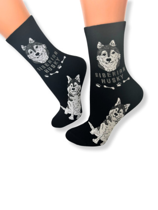 Skarpetki Husky Syberyjski Damskie (czarne)