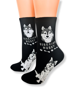 Skarpetki Husky Syberyjski Damskie (czarne)