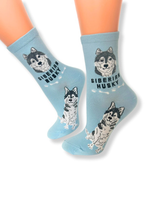 Skarpetki Husky Syberyjski Damskie (niebieskie)