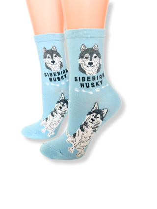 Skarpetki Husky Syberyjski Damskie (niebieskie)
