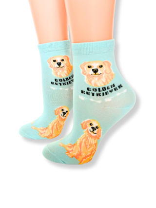 Skarpetki Golden Retriever Dziecięce (błękitne)
