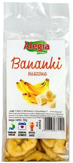 Alegia Banany suszone 50g Alegia Banany suszone 50g