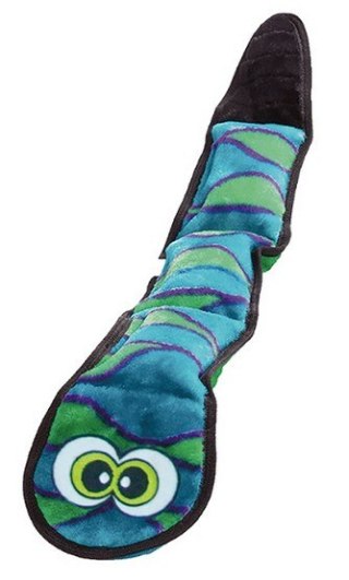 Outward Hound Invincibles Snake blue/green Zabawka dla psa 3 piszczałki