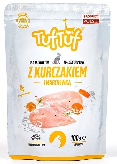 TUF TUF Kurczak z marchewką dla psa saszetka 100g TUF TUF Kurczak z marchewką dla psa saszetka 100g