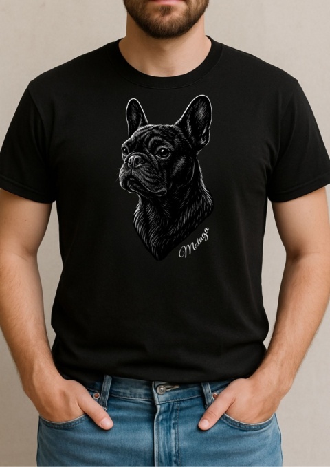 Koszulka Buldog Francuski Damska Męska Personalizowana Koszulka Buldog Francuski Damska Męska Personalizowana