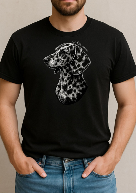 Koszulka Jamnik Merle Męska Personalizowana Koszulka Jamnik Merle Męska Personalizowana