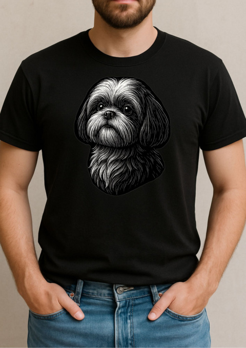Koszulka Shih Tzu Męska Personalizowana Koszulka Shih Tzu Męska Personalizowana