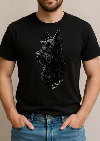 Koszulka Terrier Szkocki Męska Personalizowana