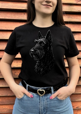 Koszulka Terrier Szkocki Damska Męska Personalizowana