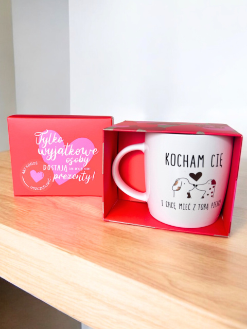 Kubek w psy "Kocham Cię i chcę mieć z Tobą pieski" Kubek w psy "Kocham Cię i chcę mieć z Tobą pieski"