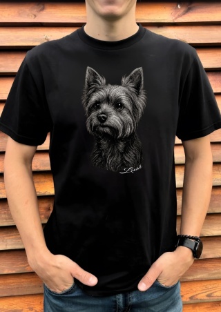 Koszulka z Yorkshire Terrierem Black&White