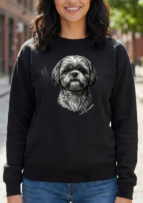 Bluza Shih Tzu Black&White