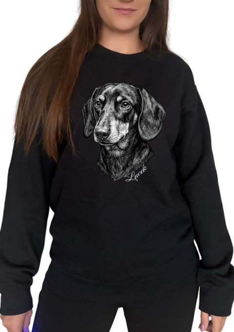 Bluza z Jamnikiem Czarnym Black&White