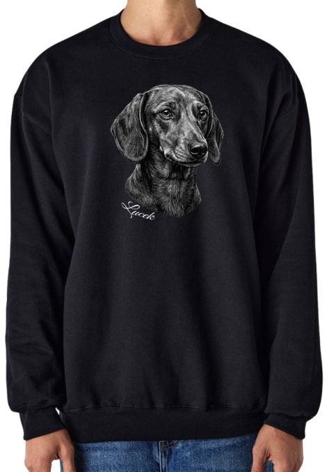 Bluza z Jamnikiem Black&White