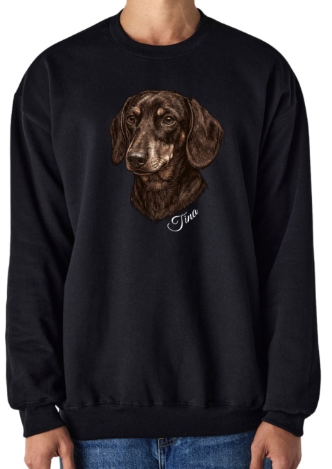 Bluza z Jamnikiem Brązowym Black&White