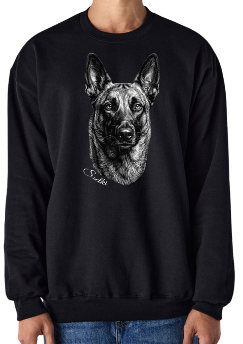 Bluza z Owczarkiem Belgijskim Black&White