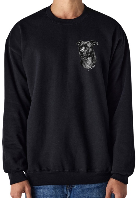 Bluza z Amstaffem Black&White