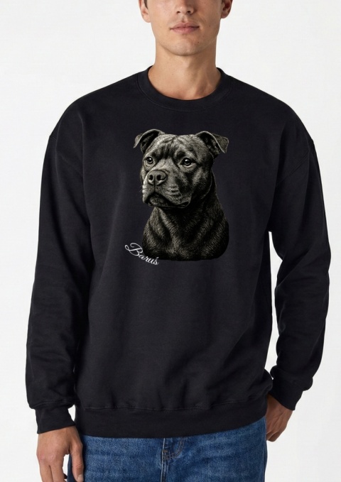 Bluza z Staffordshire Bull Terrierem Black&White