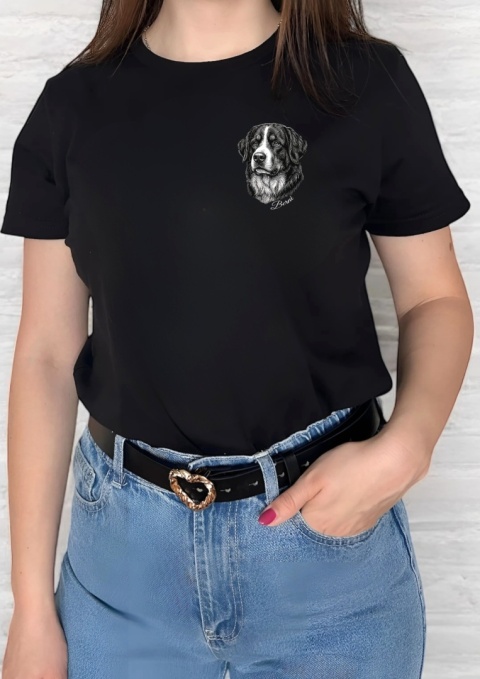 Koszulka z Berneńskim Psem Pasterskim Black&White