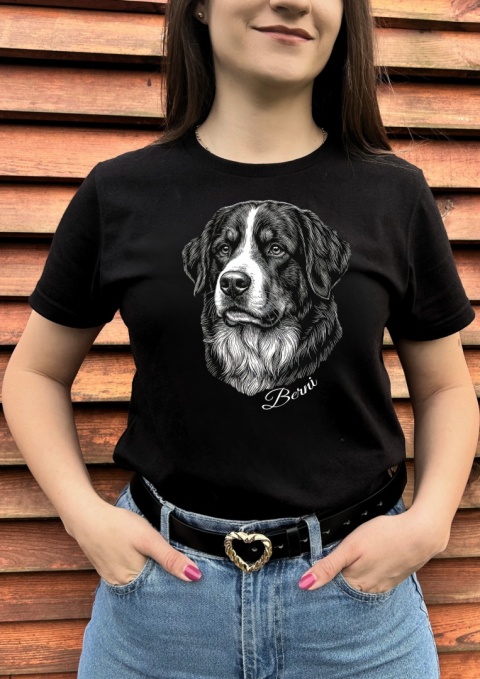 Koszulka z Berneńskim Psem Pasterskim Black&White