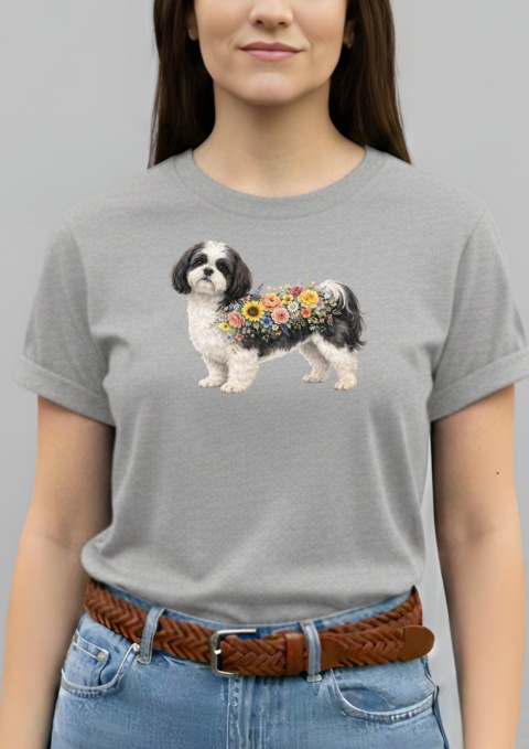 Koszulka z Shih Tzu Flowers