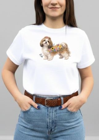 Koszulka z Shih Tzu Flowers
