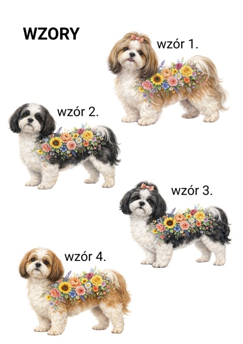 Koszulka z Shih Tzu Flowers