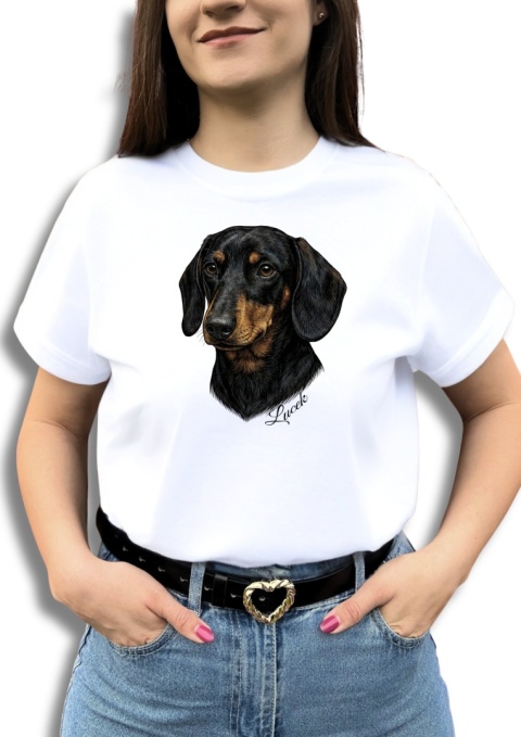 Koszulka z Jamnikiem Czarnym Black&White