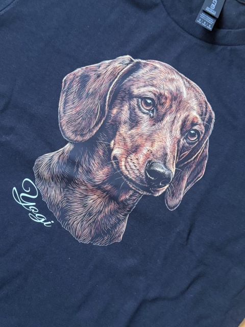 Koszulka z Jamnikiem Black&White