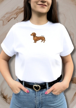 Koszulka z Jamnikiem Brązowym Psiurwa