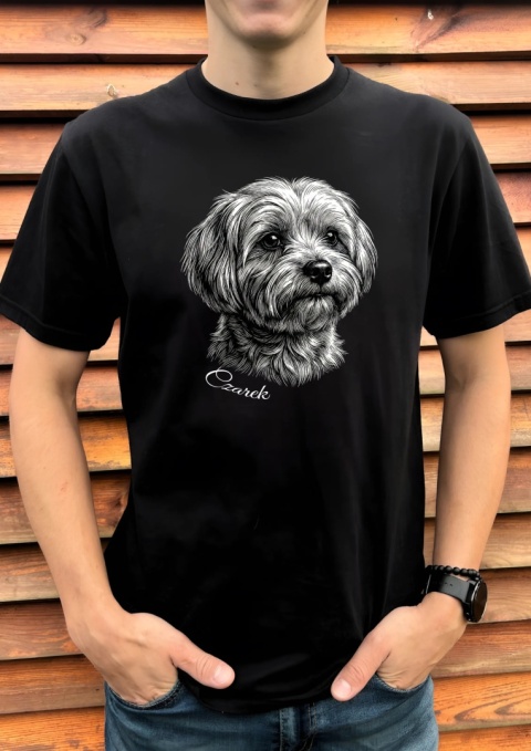 Koszulka z Maltańczykiem Black&White