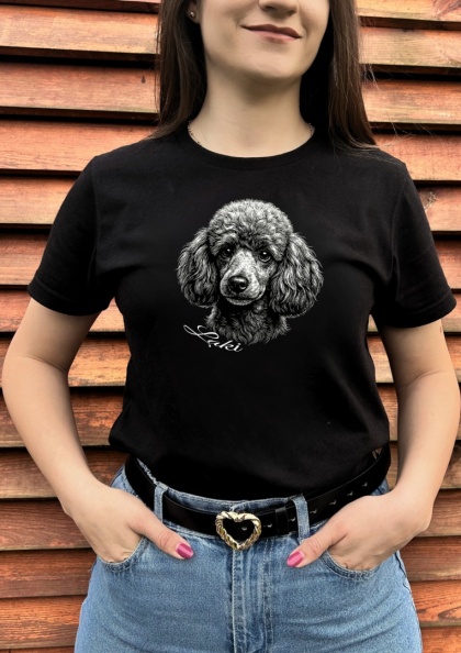 Koszulka z Pudlem Black&White