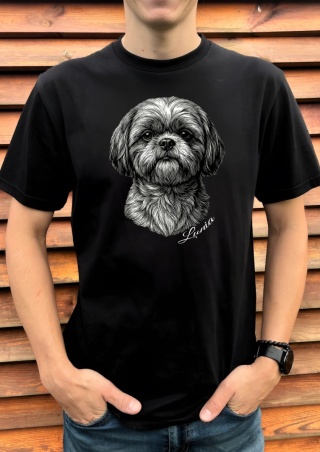 Koszulka z Shih Tzu Black&White