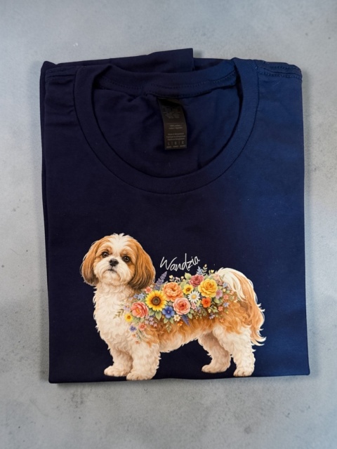 Koszulka z Shih Tzu Flowers