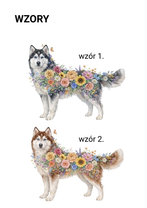 Koszulka z Husky Flowers