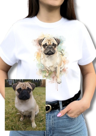 Koszulka z Twoim Psem ze zdjęcia Dog Art