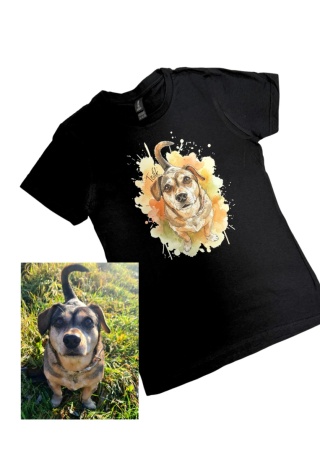 Koszulka z Twoim Psem ze zdjęcia Dog Art