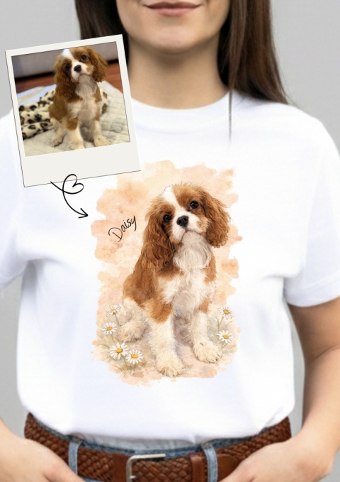 Koszulka z Twoim Psem ze zdjęcia Dog Art