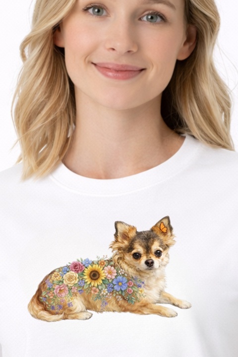 Koszulka z Twoim Psem ze zdjęcia Flowers