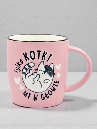 Kubek z Kotem "Tylko kotki mi w głowie"