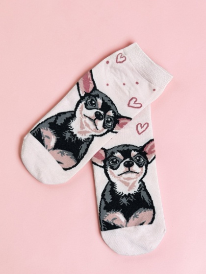 Skarpetki Chihuahua Damskie (różowe)
